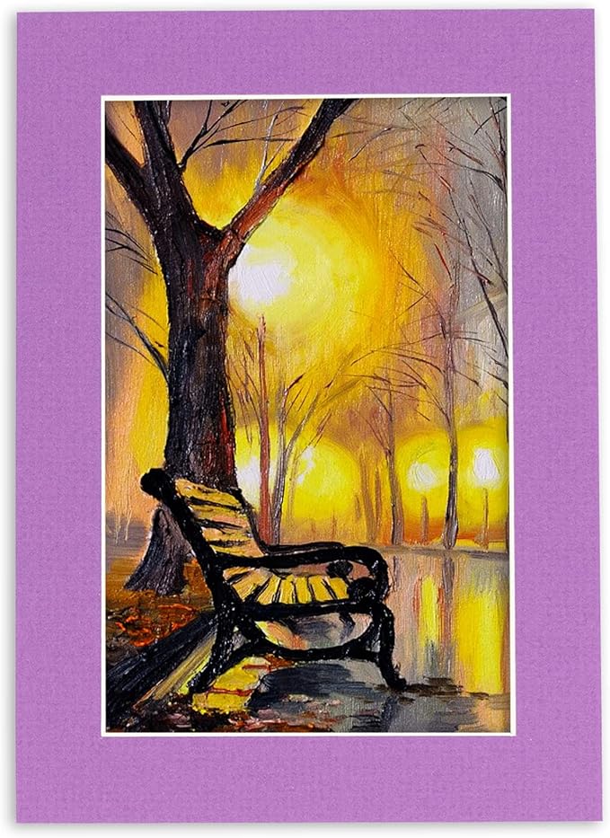 5x7 Mat for 8.5x11 Frame - Precut Mat Board Acid-Free Dark Purple 5x7 Photo Matte Made to Fit a 8.5x11 Picture Frame, Premium Matboard for Family Photos, Show Kits, Art, Picture Framing, Pack of 1 Mat