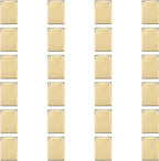 ImpressArt - Premium Metal Stamping Rectangle Blanks for Metal Stamping and Jewelry Making (24 Pack) (7/16" x 3/4" Rectangle w/ 2 Holes, Brass)
