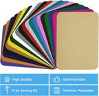 HTVRONT Iron on Patches for Clothing Repair, 20 PCS Multi-Colored Fabric Patches for Clothes Repair, 20 Shades Iron Patches for Clothes, Clothing Repair Decorating Kit 3.7" by 4.9"