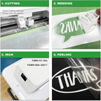 White Glitter HTV Heat Transfer Vinyl Rolls- 10" x 8ft. Glitter HTV White for Shirts. Iron on Vinyl and Heat Transfer Vinyl for All Cutters Machines. Easy to Cut & Weed Heat Vinyl Designs
