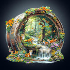 Wooden Puzzles for Adults, Fox Wooden Jigsaw Puzzle for Adults, 190 Piece Unique Animal Shape Wood Puzzles Adult, Birthday Party Gifts for Friends & Family Leisure Time Game Home Decor (M-11.4*11in)