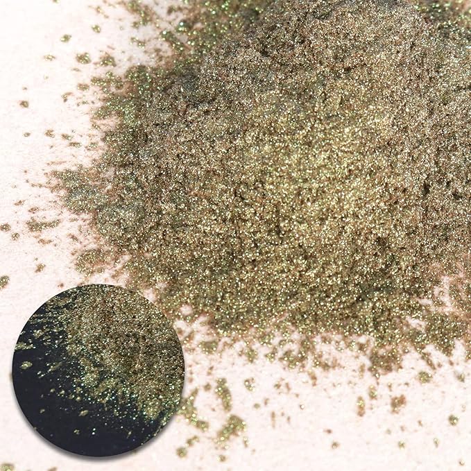 Ceya Chameleon Mica Powder, 1.8oz/ 50g Aurora Forest Chrome Nail Powder, Cosmetic Grade Pearlescent Effect Color Shift Pigment for Epoxy Resin, Makeup, Nail Polish, Soap Dye, Candle Making,Craft,Slime