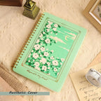 Spiral Notebook for Women, Durable A5 Leather Hardcover Notebooks, 140 Lined Pages, Cute Notebooks for Perfect Supplies at School, 8.3 x 6.2 in