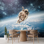 wall26 an Astronaut Floating About Planet EarthWall Mural, Removable Sticker, Home Decor - 120x144 inches