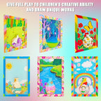 Crafts Gift for Girls, DIY 3D Felt Flowers Wooden Vase Picture Frame Painting Kit, Arts and Crafts Project for Kids Age 6 7 8 9 10 11 12 Years Old (Felt Flowers)