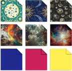 Origami 6x6 Paper Kit 150 Sheets 150 Vivid Colors Double Sided Same Printed Traditional Patterns Square for Arts Crafts Projects Japan Traditional Chiyo.Starry Sky