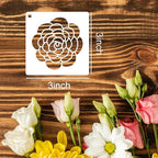 Flower Stencils for Painting 3inch Flower Stencil Small Floral Stencil Drawing Templates for Wood Wall Card DIY Projects