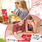Zhanmai 12 Pack Pre Drawn Canvas for Painting Sip and Paint Kit 8" x 10" Paint Party Set Canvas Painting Pre Printed Canvases for Party Favor DIY Virtual Adult's Date Night (Classic Style)