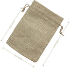 Palmhomee Pack Of 25 Burlap Gift Bags with Drawstring Linen Jewelry Pouches Wedding Hessian Jute Bags for Birthday and Treat Pouches Party Wedding Favors Gift (3.6x4.8 Inch, Burlap)