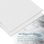 6061 Aluminum Sheet Plate, 8" x 16" x 1/4" Thickness Heavy Duty Aluminum Sheets Plates with Protective Film, Rectangle Aluminum Plate Solid Metal Sheet Plate for DIY Projects Base Plate