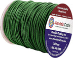 Mandala Crafts 1.5mm 109 Yards Evergreen Cotton Waxed Cord for Jewelry Making Bracelet Cord Waxed String - Beading String Thread Jewelry Cords for Necklaces String
