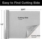 TORC Silver Glitter HTV Heat Transfer Vinyl Roll 12 inch x 20 ft Iron on Vinyl for T Shirts Crafts Bulk