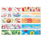 YUBBAEX 10 Rolls Four Seasons Washi Tape Set Beach Ice Cream Masking Decorative Tapes (Summer)