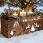 14Pcs Larger Christmas Stencils for Painting On Wood Reusable Xmas Stencils Set Holiday Templates for DIY Crafts Home Decor Art Projects