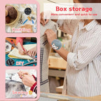 UzecPk Wrist Pin Cushion Kit, Sewing Products Including 2 Wrist Pin Cushion, 50Pcs Sewing Needles, Seam Ripper, Thimble, Scissors, and Soft Tape Measure for Sewing and Quilting DIY Projects