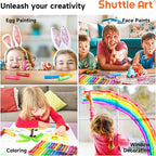 Tempera Paint Sticks, 30 Colors Solid Tempera Paint for Kids with 1 Drawing Pad, Super Quick Drying, Non-Toxic, Works Great on Paper Wood Glass Ceramic Canvas