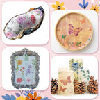 Crtiin 20 Pack Assorted Floral Napkins for Decoupage Toilet Napkins Flower Cocktail Decorative Paper for Birthday Party Beautiful Gorgeous, 20 Styles Each 6.5 inches(Style 1)