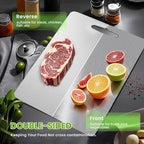 3Pack Titanium Cutting Board, 2025 New Upgrade 100% Pure Titanium Cutting Boards for Kitchen, Hygiene & Durability Non Stick Chopping Board, Double sided Cutting Board, Easy to Clean (M+L+XL）