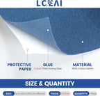 Denim Patches for Inside Jeans - Iron On Patches for Jeans - Jeans Patch for Repairing Pant Holes and Covering Imperfections, Large Size, 4 in. x 60 in.Light Blue