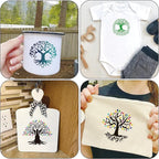 Small Stencils for Painting on Wood Reusable, 3 Inch Reusable Stencil for Craft Ornament Paint Template Stencils for Wall Card Rock Wood Signs Coasters Canvas Home Decor(Tree)