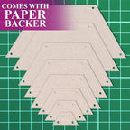 Hexagon Quilting Template Set - 8", 7", 6", 5", 4", 3", 2", 1" Sizes with 1/4" Seam Allowance - Durable Acrylic Templates for Quilting, Patchwork, Crafting, & Sewing Projects