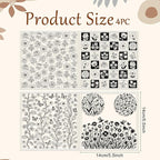 CHGCRAFT 4 Sheets 4 Styles Wildflowers Polymer Clay Texture Sheets Bushes Silicone Texture Stamp Hummingbirds Modeling Pattern Pad Texture Sheets for Making Earrings Jewerly, 5.5x5.5 inch