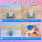 Silicone Mold Making Kit - 20A Liquid Silicone Rubber (1:1 Mix), Non-Toxic & Bubble Free Platinum Cure Silicone for Making Molds for Resin, Soap, Concrete, Craft Molds - 141oz Total