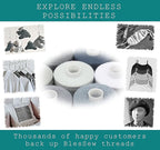BlesSew Gray Sewing Threads - 10 Large Spools of Polyester Thread for Hand, Quilting & Sewing Machine - Grey Shades Plus Black & White - 1000 Yards Per Spool