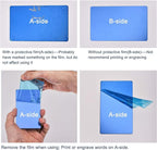 uxcell Blank Metal Card 100x50x0.8mm Anodized Aluminum Plate for DIY Laser Printing Engraving Blue 5 Pcs