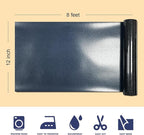 Black Glitter HTV Heat Transfer Vinyl, 12" x 8ft lron on Vinyl, for T-Shirt Ironing, Vinyl HTV Easy to Cut and Weed, The Best Choice for DIY Creativity. (Black, 12" x 8ft)