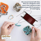 Soft Flex 49 Strand Beading Wire - Medium 0.19 Diameter - 100 Feet Nylon Design Wire