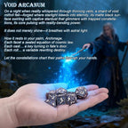 Haxtec Metal DND Dice Set Polyhedral D&D Dice Compatible with Dungeons and Dragons Gift TTRPG Black Blue Glitter Metal Dice