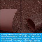 PATIKIL 2mm(1/10") Thick Non Adhesive Glitter Foam Sheet 16x24inch(40x60cm) Coffee, EVA Shiny Foam Board for Craft, 6 Pcs