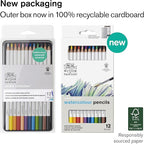 Winsor & Newton Studio Collection Artist Pencils, Watercolor Pencils, Set of 12