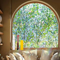 Window Privacy Film Stain Glass Window Film Rainbow Window Film Window clings Non-Adhesive Reusable Decorative for Room (Leaf Rainbow, 45.2 x 157.4 in)