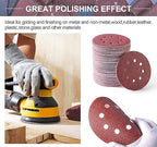 S SATC 150 PCS Sanding Disc 60 80 100 120 150 180 240 320 400 600 Grit Sanding Discs 5 Inch 8 Hole Hook and Loop Sanding Discs for Random Orbital Sander