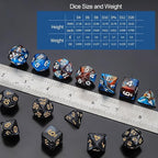 QMay 35 Sets Polyhedral Dice - 35 X 7 (245 Pieces) DND Dice with a D&D Dice Large Drawstring Bag, 35 Colors D4 D6 D8 D10 D% D12 D20, Great for Dungeons and Dragons, RPG, MTG,Role Playing Table Games