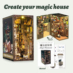 CUTEBEE Book Nook Kit, DIY Booknook Miniature House Tiny House 3D Wooden Puzzle Dollhouse Kit for Adults and Teens, Bookshelf Insert Decor, DIY Craft Gift Model Build