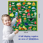 Felt Flannel Board Story Pieces for Toddlers Preschool,Kids Interactive Storytelling Teaching Play Kits for Felt Flannel Board,with Words Pieces(Marine Animals)