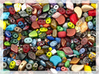 0.9oz (25g) of All MATUBO Glass Bead Mix (SuperDuo, MiniDuo, Ginko, Rulla, Nib-Bit, Paisley), 0.2-0.4inch (0.5-1cm),Mixed Colors