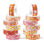 12 Rolls Washi Tape Set, Retro Boho Flower Butterfly Masking Tapes, Doodle Hand-Drawn Decorative Adhesive Tapes for Painters, Planners, Scrapbook, school Supplies, DIY Art Crafts, Gift Wrapping 16.4Ft