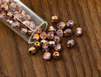 0.88oz (Approx. 300 pcs) Faceted Fire Polished Round Glass Beads 4mm (0.16in), Czech Republic Bohemian Glass Transparent Mix