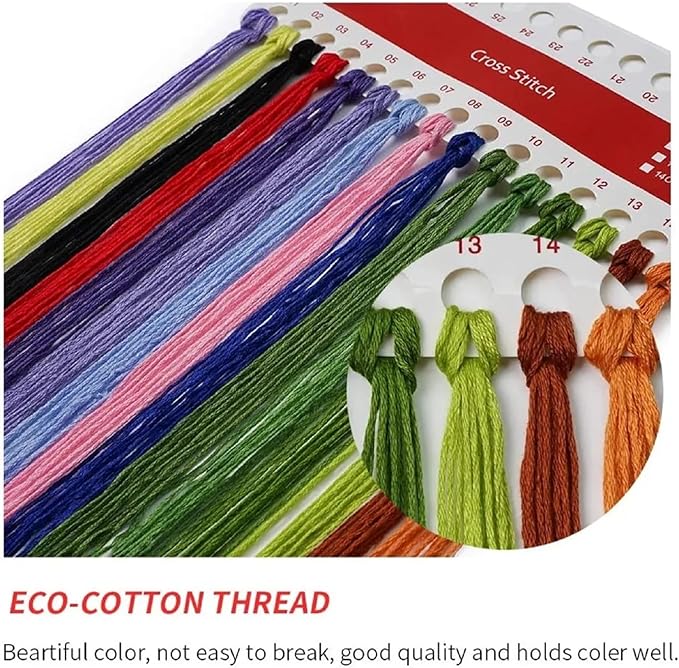 Dooxvey Cross Stitch Kits for Adults Beginners,Full Range of Cross-Stitch Stamped Kits Needlepoint Kits for Beginners Embroidery Kits 11CT Cross Stitch Patterns-Moon Wolf 16x20 inch