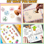 7"x8" Large Ink Pads for Kids - Handprint Footprint Size Rainbow Stamps Pad, Safe & Washable Ink Pad for Fingerprint Painting Card Making Stamp Crafting Paper Wood Fabric Scrapbook Kids Birthday Gifts