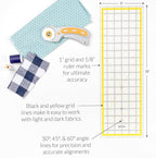 Breman Precision Quilting Rulers – 6x18 Inch Clear Acrylic Rulers for Quilting and Sewing – Laser-Cut Edge, Easy-Read Grid Lines, Angled Markers – Fabric Guide for Left & Right-Handed Users