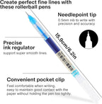 RIANCY Liquid Ink Rollerball Gel Pens, 0.5mm Extra Fine Point Tip, 24ct Assorted Colors, Smooth Writing No Smear No Bleed, Vibrant for Journaling, Drawing, Sketching, School Notes & Art Supplies