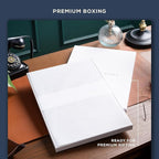 Beechmore Books A3 Sketchbook – 11.7x16.5 Premium Vegan Leather Bound Extra Large Sketch Book Hardcover, 160gsm 160 Perforated Ivory Pages, Blank Sketch Pad, Gift Boxed, Back Pocket, Ribbon Bookmark
