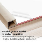 Trotec TroLase | 12"x12"x1/16", 8 Pcs | White/Red | 2 Ply | Modified Acrylic | Laser Engraving Double Color Plastic Sheet | Engraving Blanks for Laser, Saw, Guillotine | Made in USA