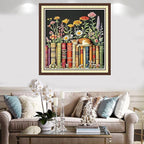 Findvoor Counted Cross Stitch Kits for Adults Full Range of Cross Stitching Embroidery Unprinted Pattern for Beginners, 11CT Needlepoint Kit Patterns Embroidery Kits-Books, Cats, Flowers 18x18 inch