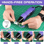 Gyfent Heat Gun with 100Pcs Solder Seal Wire Connectors & 200Pcs Heat Shrink Tubing, 662°F/752°F(350°C/400°C) 350W 2-Temp Mini Heat Gun with 5Ft Power Cord for Crafting Shrink Tubing Embossing DIY